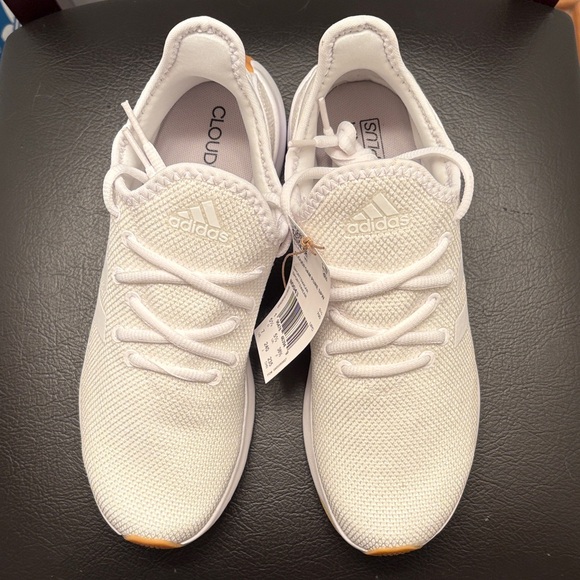 New Adidas Cloudfoam Pure Sportswear White Sneakers Women’s Size 7 - Picture 3 of 6